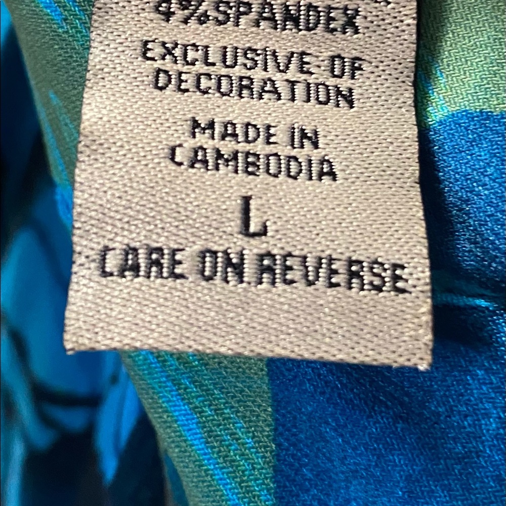 Decoded Blue Leaf Pattern Dress - image 6